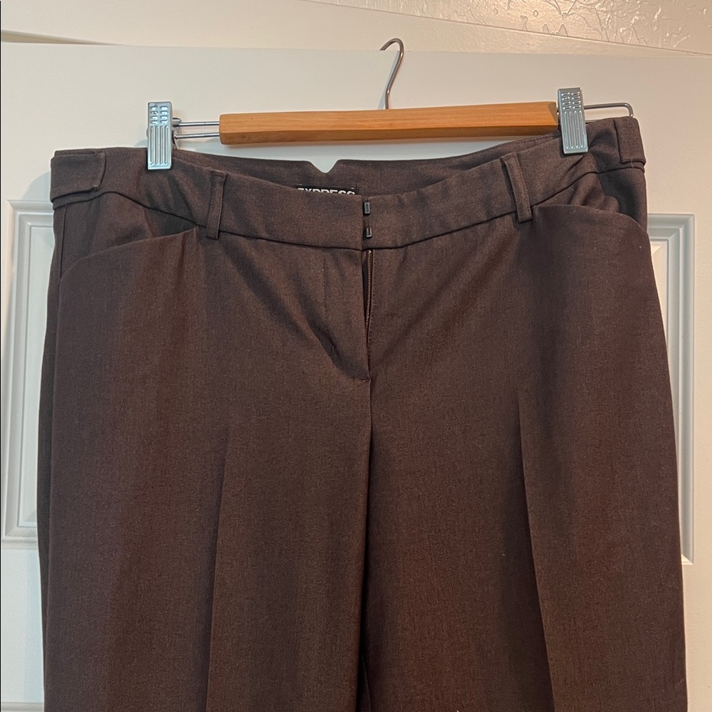 Express Dark Brown Editor Pants - image 1